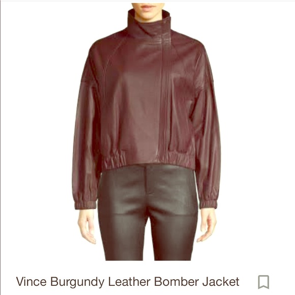 vince leather bomber jacket